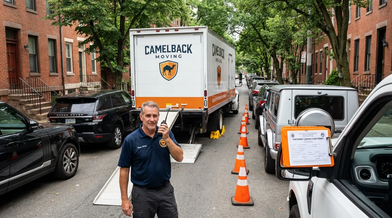 City street loading permit setup in Massapequa Park, NY